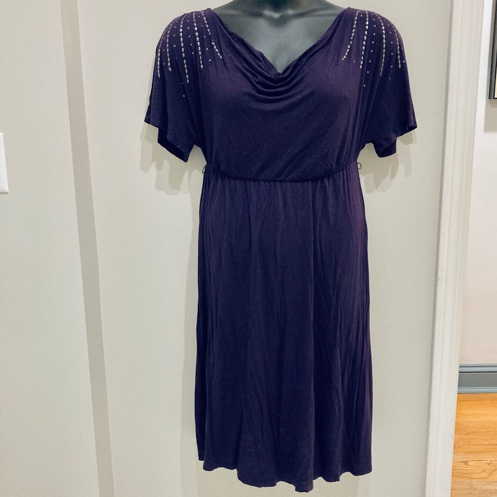 Liz Lange purple maternity dress